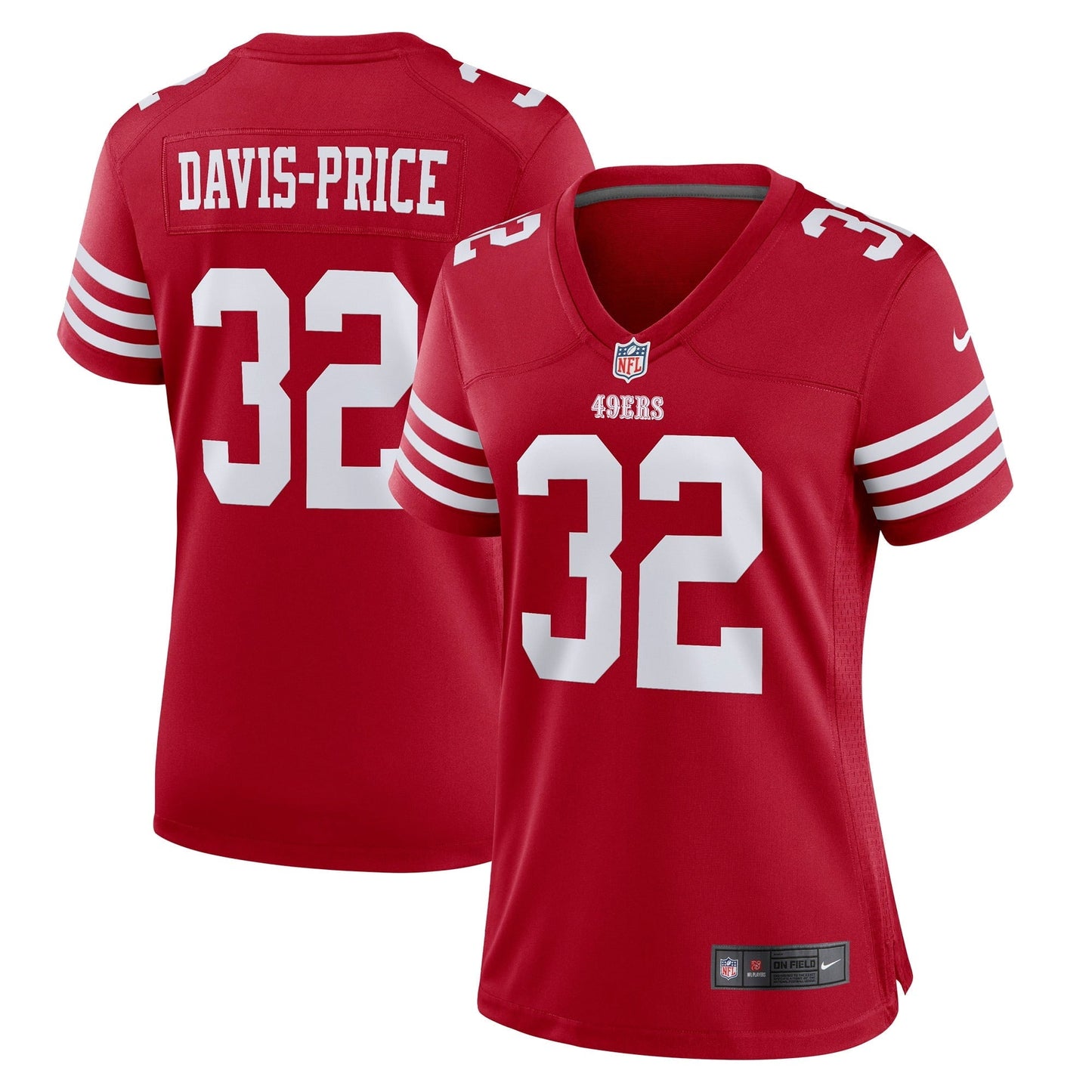 Women's Nike Tyrion Davis-Price Scarlet San Francisco 49ers Game Player Jersey
