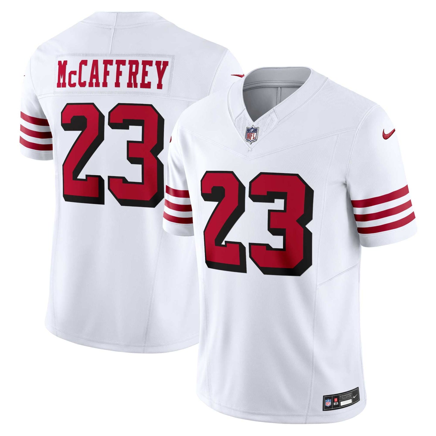 Men's Nike Christian McCaffrey White San Francisco 49ers Alternate Vapor F.U.S.E. Limited Jersey