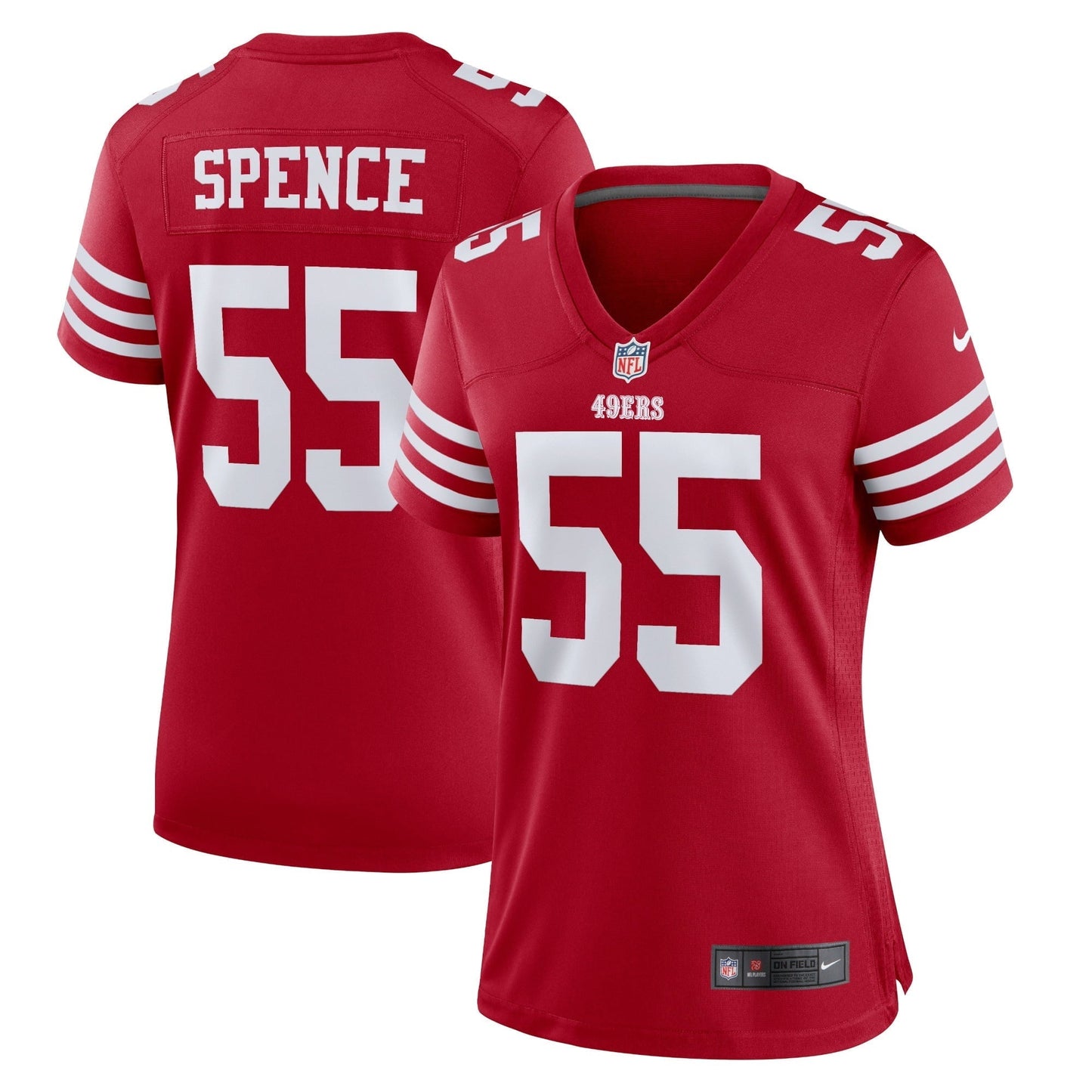 Women's Nike Akeem Spence Scarlet San Francisco 49ers Home Game Player Jersey