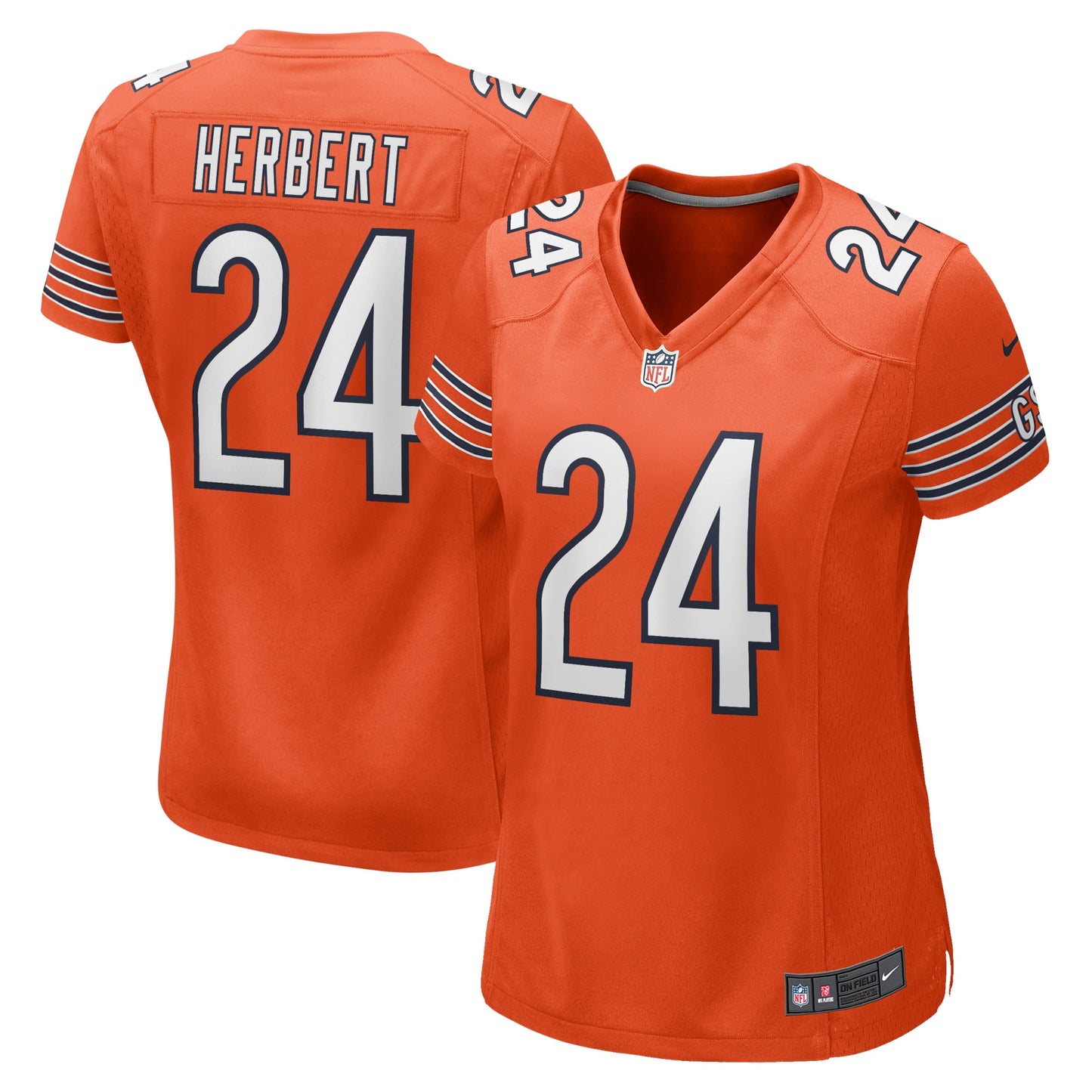 Khalil Herbert Chicago Bears Nike Women's Alternate Game Player Jersey - Orange