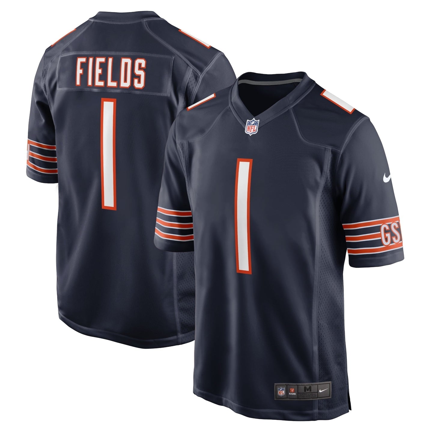 Men's Nike Justin Fields Navy Chicago Bears Player Game Jersey