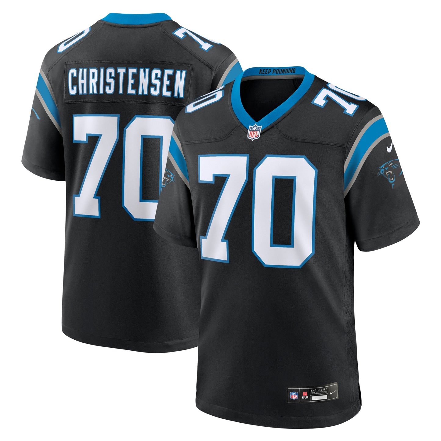 Brady Christensen Carolina Panthers Nike Team Game Jersey - Black