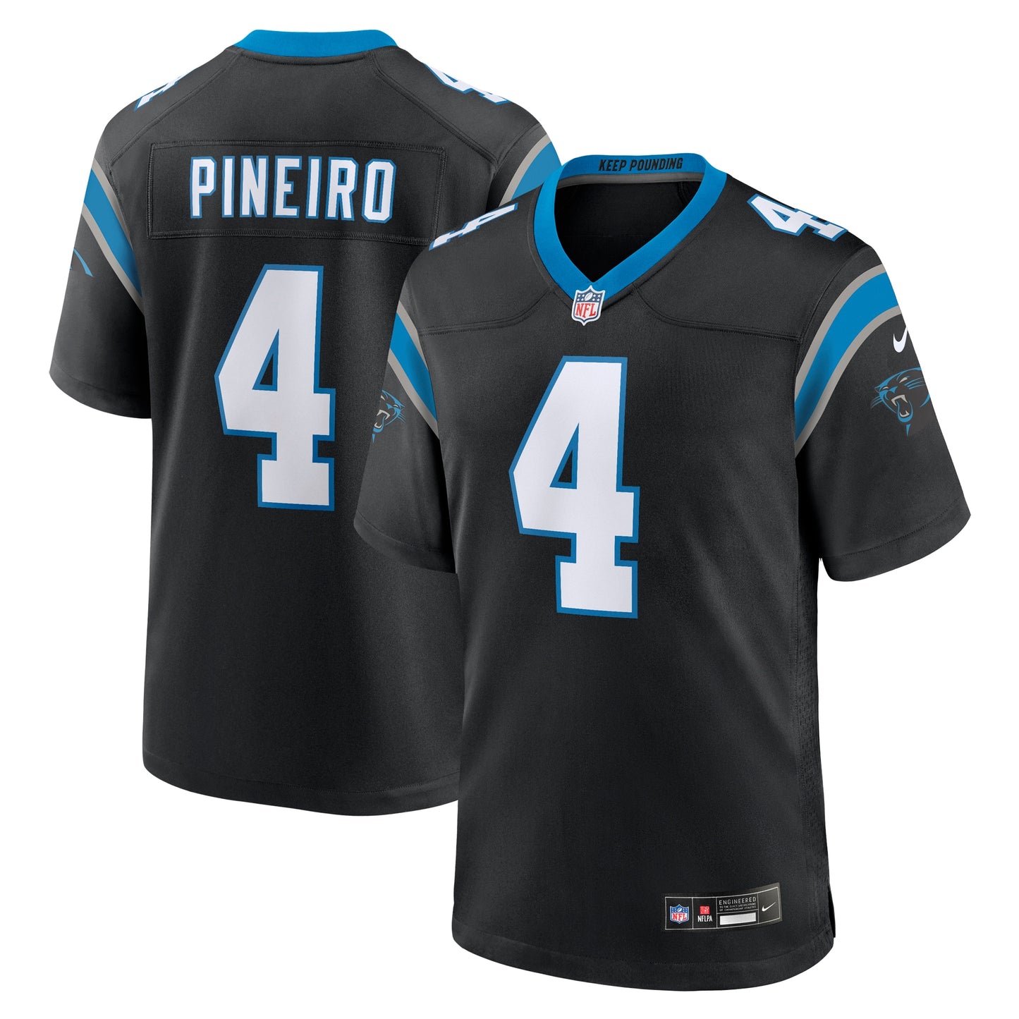 Eddy Pineiro Carolina Panthers Nike Team Game Jersey - Black