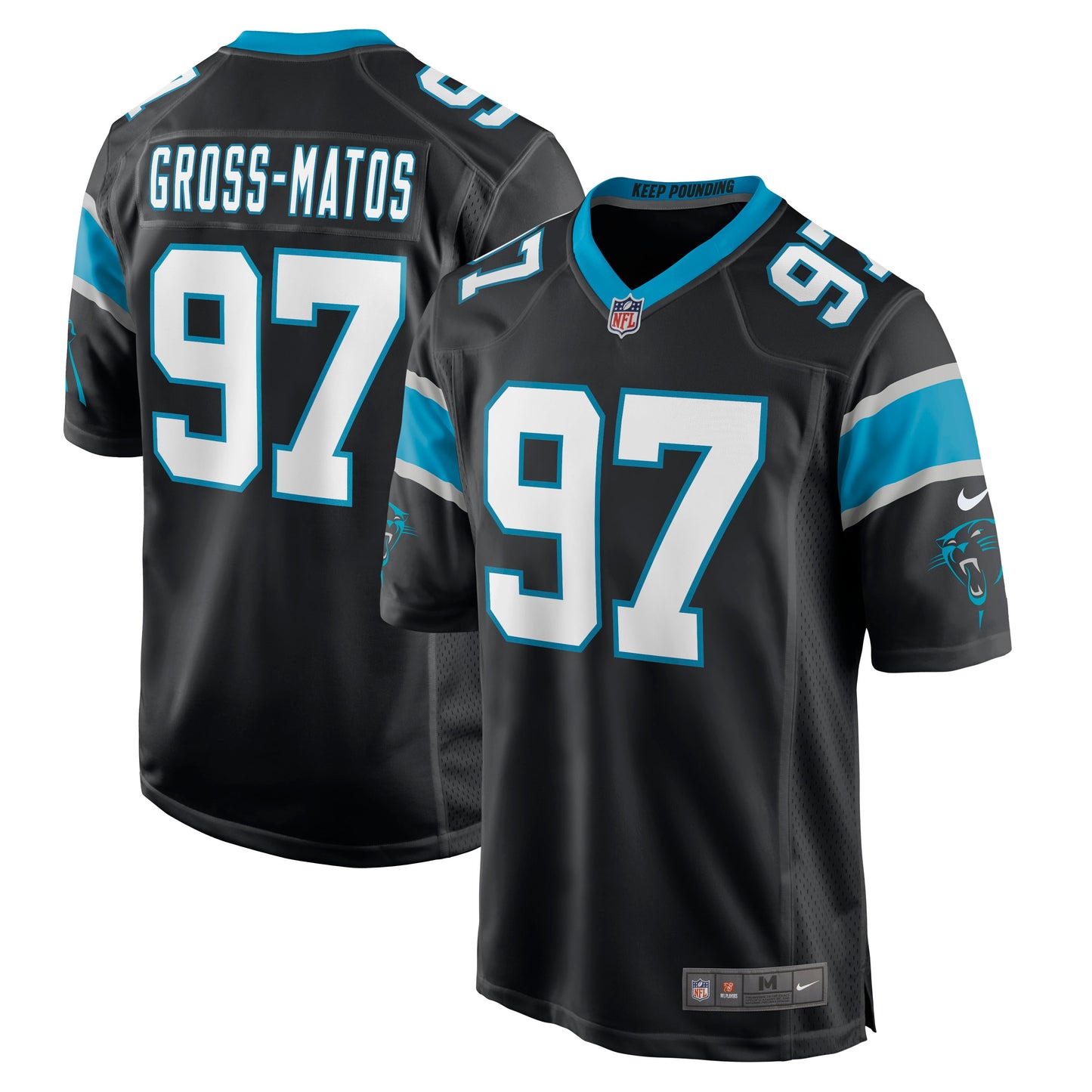 Yetur Gross-Matos Carolina Panthers Nike Player Game Jersey - Black